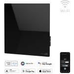 Aeno AGH0012S Premium Eco Smart Quadro, 500 W, melna - Sienas sildītājs - Image 2